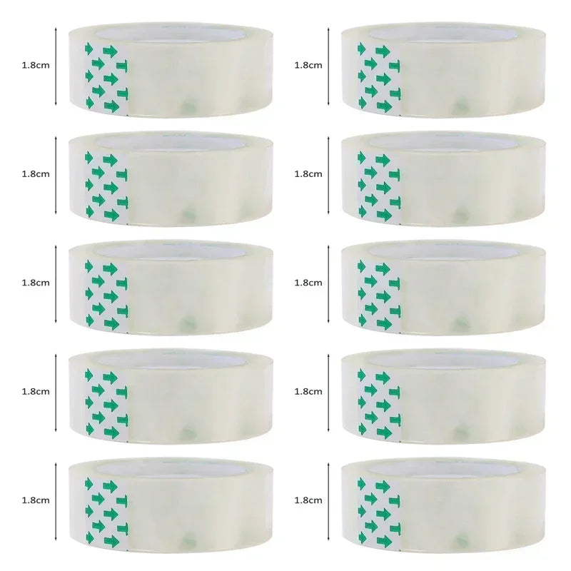 10/5/1 Rolls, Premium Transparent Tape, 0.8cm 1.2cm 1.8cm, Multifuntion High-viscosity Adhesive Tape for Gift Wrapping Packing