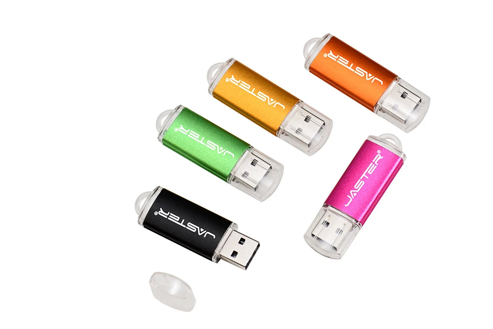 JASTER High-speed USB 2.0 Flash Drive Mini Plastic Pendrive 128MB 4GB 16GB 32GB 64GB 128GB with Keychain Memory Stick Pen Drive