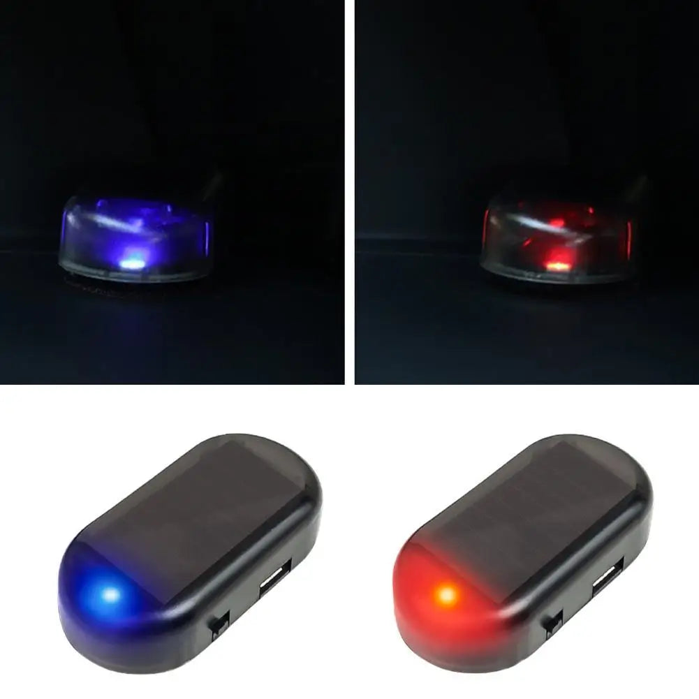 1/2/3/5X Car Fake Security Light Solar Powered Simulated Dummy Alarm Wireless Warning Anti-Theft Caution Lamp LED Flashing Light