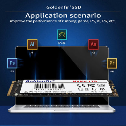 M2 SSD NVMe 256GB, Goldenfir M.2 PCIe 128GB 120GB 512GB 1T, Solid State Disk 2280, Internal Hard Drive for Laptop Desktop TLC/QLC