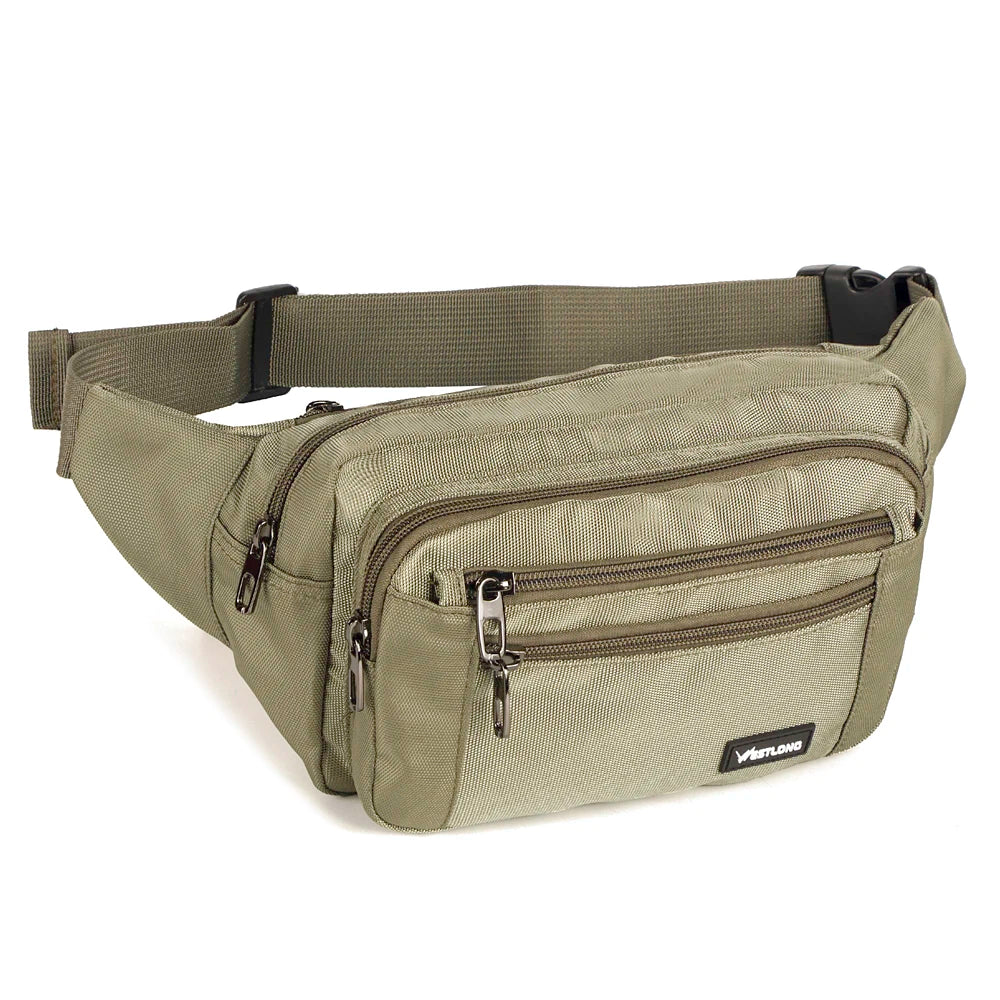 Waist Pack, Casual Functional Fashion Men Waterproof Fanny Pack, Women Belt Bum Bag, Male Phone Wallet Pouch Bags, Unisex 98011