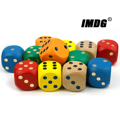 1PC Wooden Dice 40mm Large Colorful Solid Wooden Dot Game Rounded Dice Drinking Dice