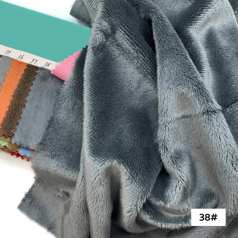 45x50cm 34~66# Plush Fabric For Sewing 5mm Pile Length 100 Polyester Hair Material For Popular Cotton Dolls DIY Handmade Fabric