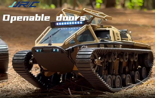 2.4G JJRC C8812 Full Scale Tracked RC Tank, Remote Control Tank With 360° Rotation Drift, RC Model Off-Road Vehicle, Children Gift