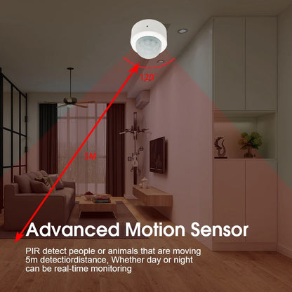Tuya Zigbee Smart PIR Motion Sensor Infrared Detector with Lux Detection Anti-theft Alarm Sensor Wireless Security Protection
