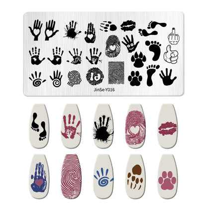 RJ Halloween Nail Stamping Plates, Beautiful zombie Festival Pattern Nail Art Image Plates, Stainless Steel Nail Art Plate Stencil