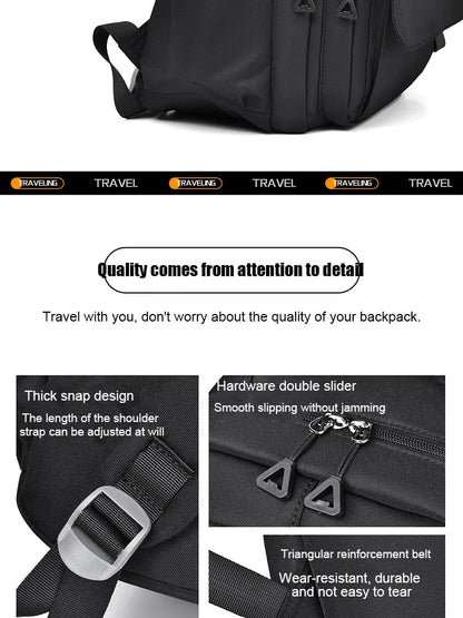 A Multi-layer Waterproof and Stylish Oxford Backpack, Large-capacity Simple Commuter Out-of-town Student Backpack