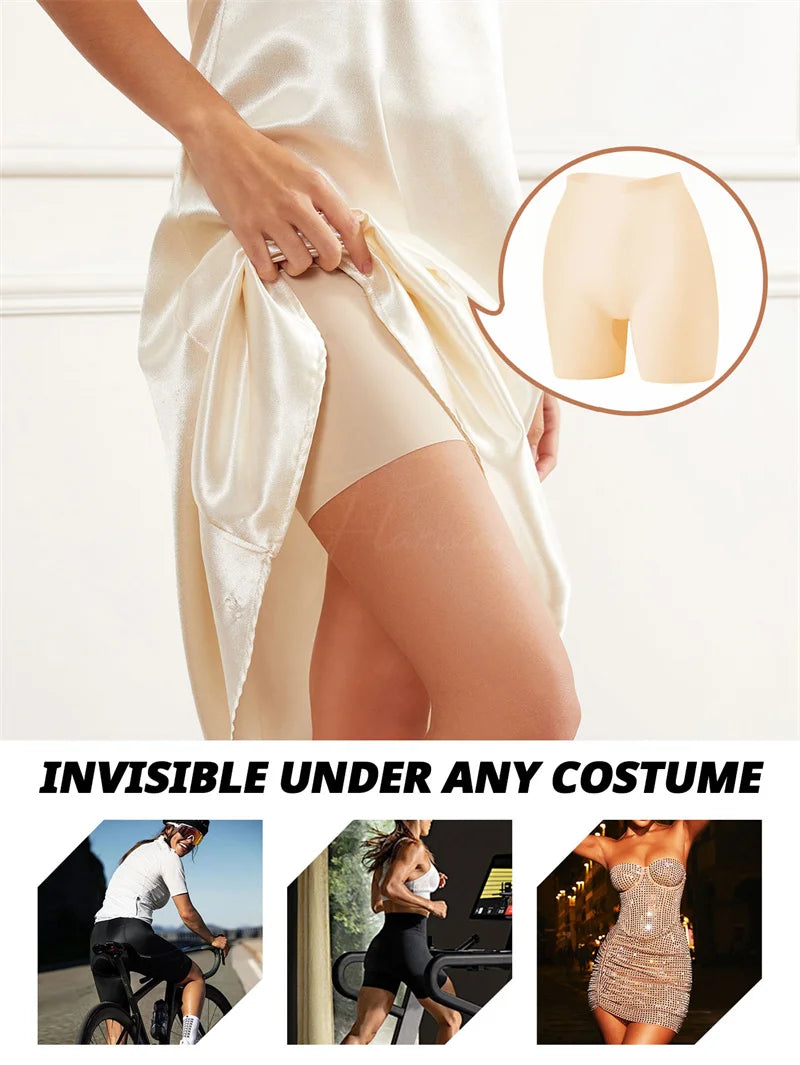 Flarixa High Waist Safety Shorts Anti Light for Women Anti Chafing Boxers Underwear Protective Panties Under Dress Cycling Pants