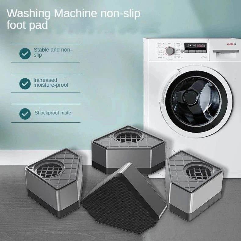 4pcs Anti Vibration Feet Pads Rubber Mat Slipstop Silent Dampers Stand Universal Washing Machine Refrigerator Furniture Foot Pad