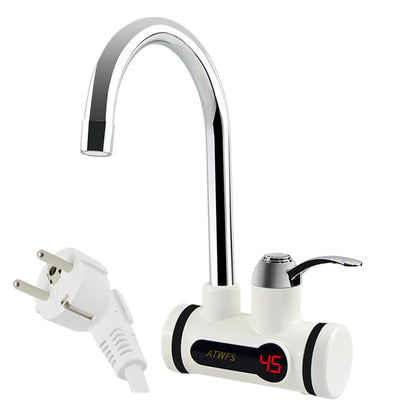 Electric Kitchen Water Heater Tap, Instant Hot Water Faucet Heater, Cold Heating Faucet, Tankless Instantaneous Water Heater, ATWFS
