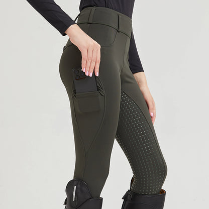 Pantalones profesionales de equitación de silicona antideslizantes de secado rápido y ajustados para exámenes ecuestres