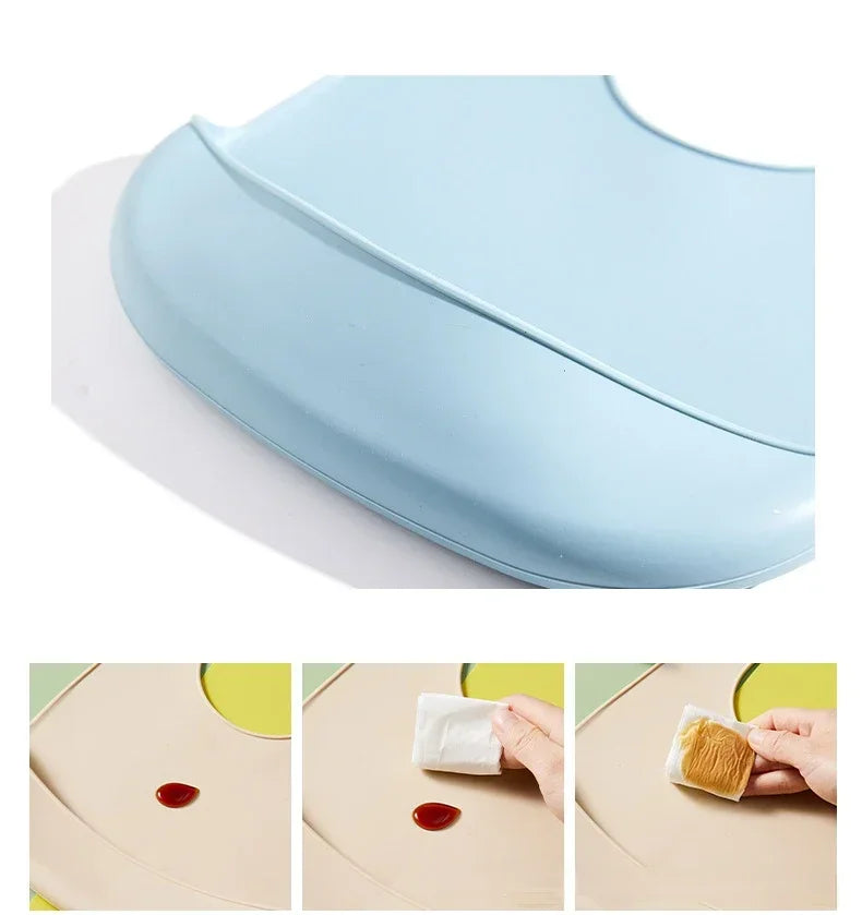 Silicone Baby Bib Waterproof Saliva Dripping Banana Bibs Newborn Feeding Soft Edible Aprons Baby Adjustable Burp Scarf