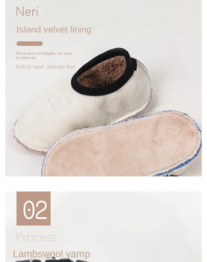 Autumn Winter Warm Baby Slippers, Toddler Plush Floor Sock Shoes, Boys Girls Soft Anti-slip Walking Shoes, Indoor Home Kids Socks