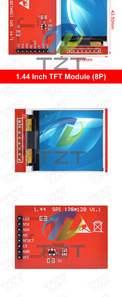 TFT Display, 0.96/1.3/1.44/1.8/2.4/2.8/3.5 Inch TFT Full Color Screen LCD Module, ST7735 ILI9341 Driver Interface SPI for Arduino