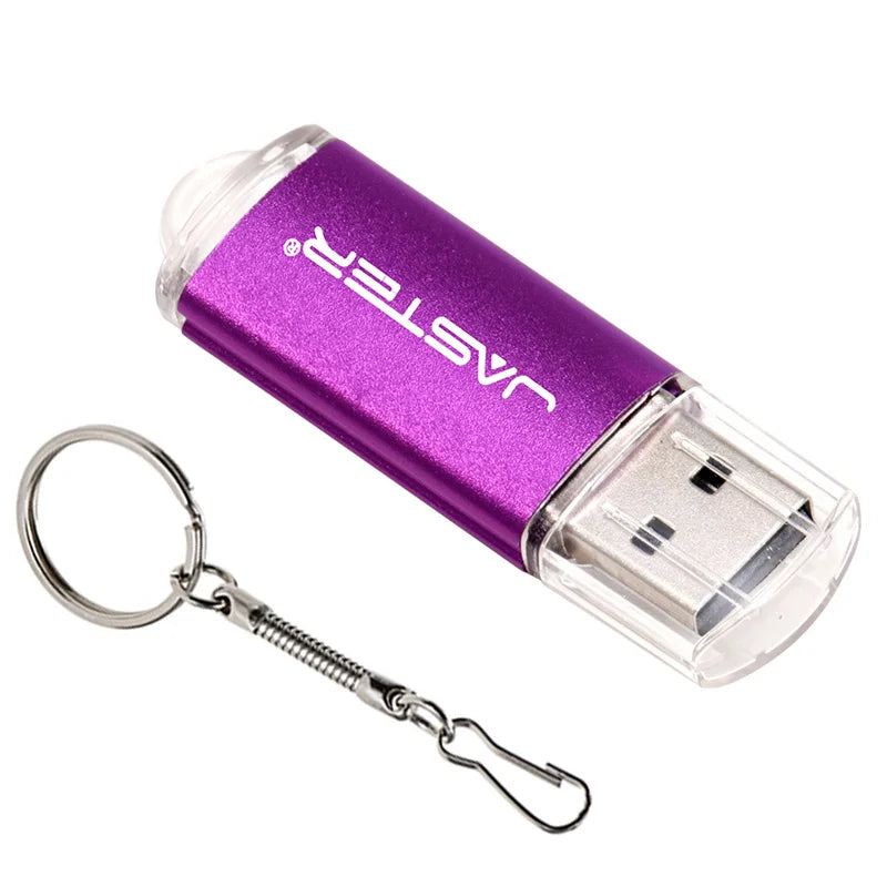 JASTER High-speed USB 2.0 Flash Drive Mini Plastic Pendrive 128MB 4GB 16GB 32GB 64GB 128GB with Keychain Memory Stick Pen Drive