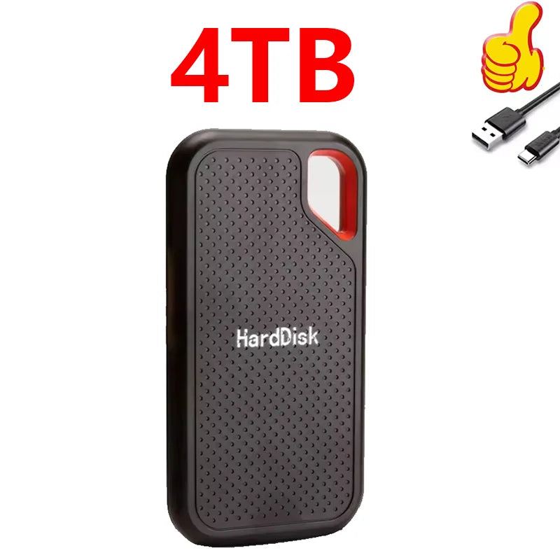 Huge Capacity Portable SSD 128TB High Speed External Hard Drive 1TB Hard Disk 2TB 4TB USB 3.1 Storage Device for Laptop/PC/Phone