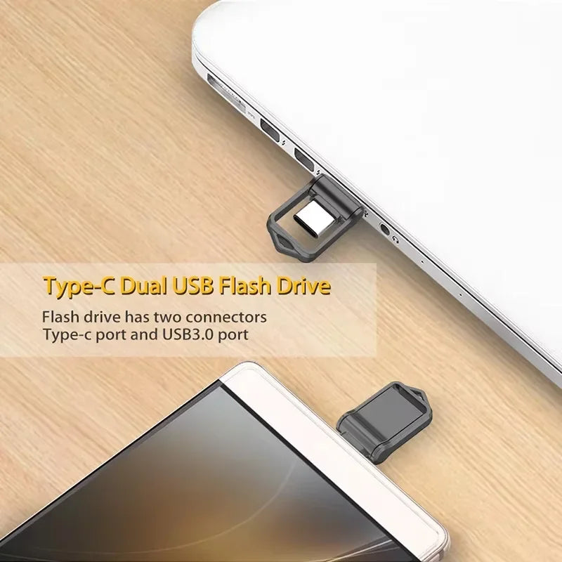 2TB USB 3.2 Flash Drive High Speed Metal U Disk Type-c Interface Dual-use Flash Memory Stick For Phone Windows Computer