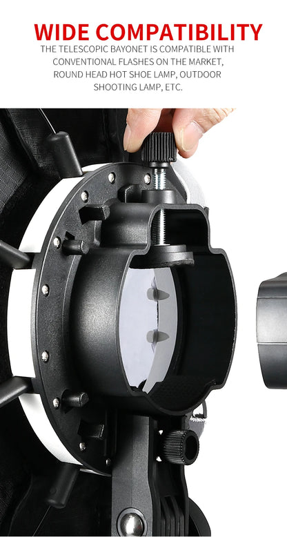 TRIOPO 55cm 65cm 90cm 120cm Foldable Octagon Softbox Tripod Grip for Godox V860III V1 AD200Pro Yongnuo Speedlite Flash Light