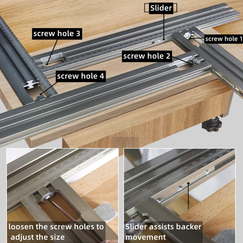 Trimming Machine Milling Groove Engraving Guide Rail Multi-functional Adjustable Backing Auxiliary Guide Bracket Woodworking Tool