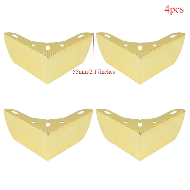 4Pcs, Pack Furniture Legs, Furniture Feet Metal, Sofa Legs Replacement, Coffee Table - Cupboard Cabinet - TV Stand Feet