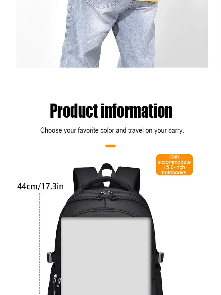 A Multi-layer Waterproof and Stylish Oxford Backpack, Large-capacity Simple Commuter Out-of-town Student Backpack