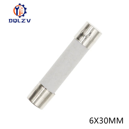 Car Fuse Pipe 5X20MM 6X30MM Fast Blow Ceramic Fuse 250V 0.5A 1A 2A 3A 4A 5A 6A 6.3A 8A 10A 15A 20A 25A 30A AMP Fuse Ceramic Fuse