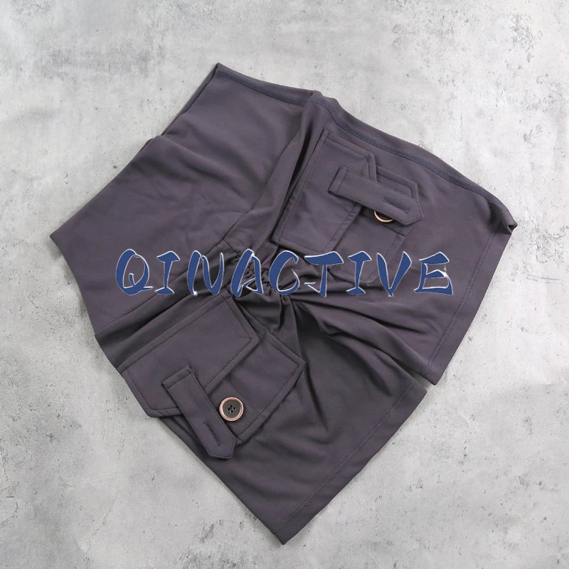 Pantalones Cortos de Yoga QINACTIVE para Mujer con Bolsillos, Fruncidos en los Glúteos, Mallas de Gimnasio de Cintura Alta con Efecto Push Up, Pantalones Cortos Deportivos Sexy para Glúteos, Fitness