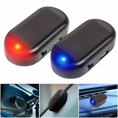 Car Fake Security Light Solar Powered Simulated Dummy Alarm Wireless Warning Anti-Theft Caution Lamp LED Flashing Lights