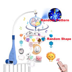 Baby Crib Mobile with Lights Music Projection for Infants 0-6 Months Remote Control Crib Toys for Newborn Baby Mobile for Crib
