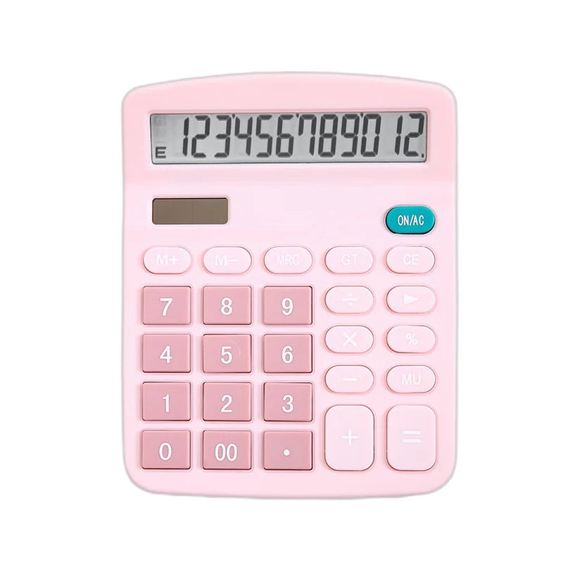 12-Digit Electronic Calculator Solar Calculator Dual Power Supply Calculator for Home Office School Financial Accounting Tools