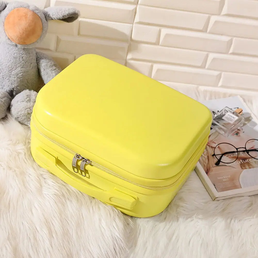 14-inch Lightweight Mini Travel Suitcase Cosmetic Box Waterproof Hand Luggage Organizer Makeup Case Portable Small Boarding Case