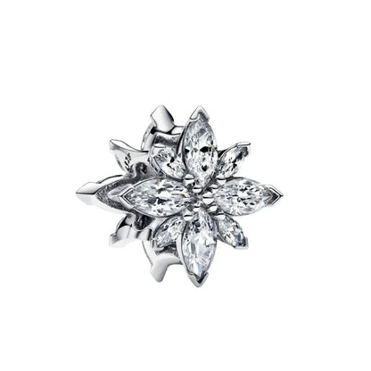 Blue Sparkling Zircon Star Moon Series Charms Beads Fit Original Bracelet Women DIY Pendant Accessories Jewelry 925 Silver Gifts