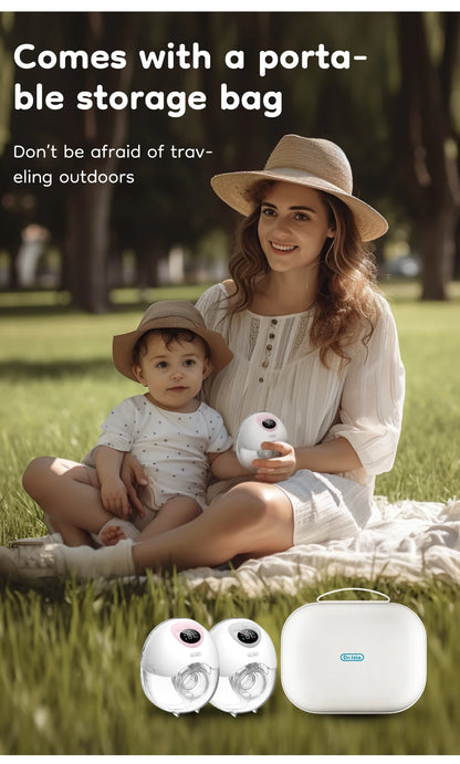 MAMIJOY Wearable Electric Breast Pump 4 Modes 36 Suction Levels Hands Free 35dB Low Noise Breast Pumps Breastfeeding EB50＆EB50D