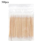 100/300Pcs, Double Head Cotton Swab, Women Makeup, Cotton Buds Tip For Medical Wood Sticks, Nose Ears Cleaning Health Care Tools
