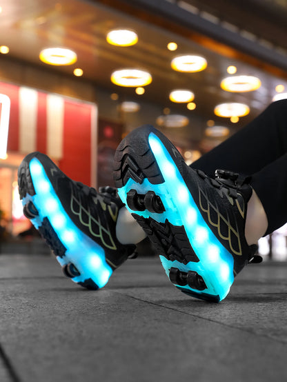 Children's and Teenage Roller Skates - Fashionable Upgraded Edition with Enhanced Stability - Detachable Dual-Use Sports Shoe