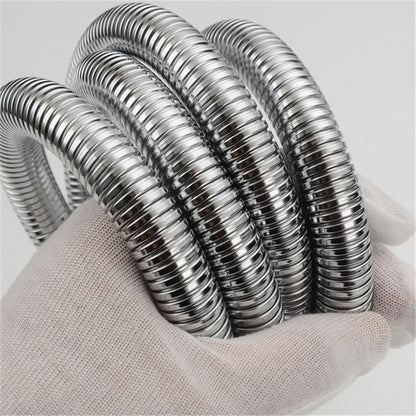 1.5/2M Black/Silver SUS 304 Flexible Shower Hose Long Bathroom Shower Pipe Extension Water Pipe Pull Pipe Bathroom Accessories