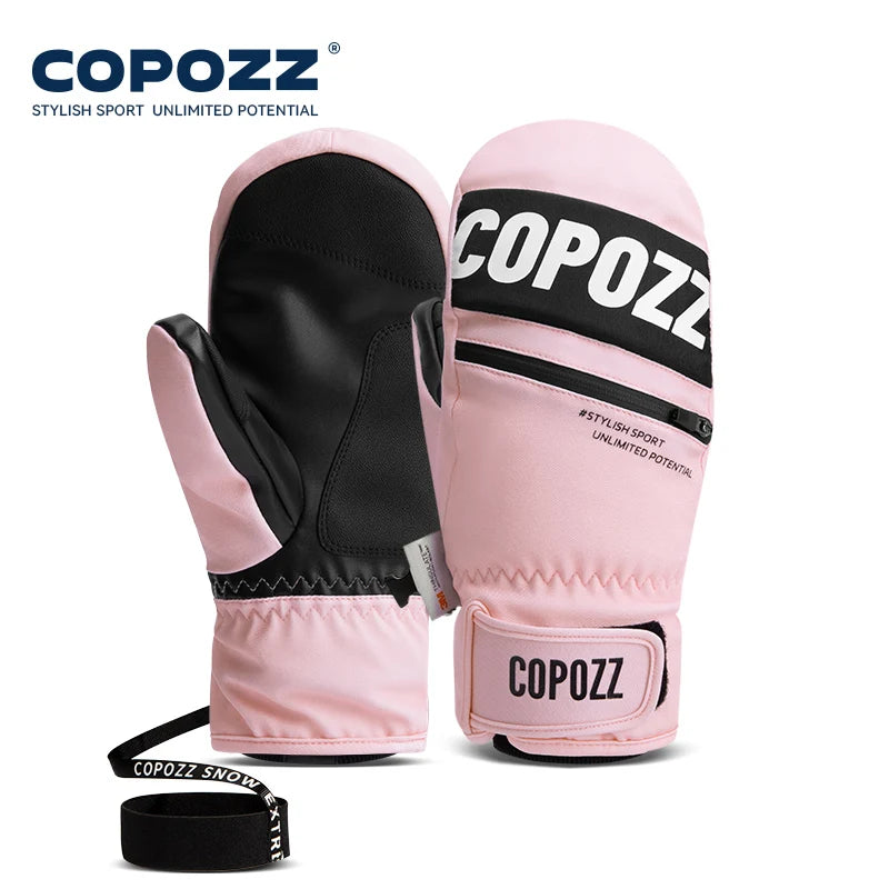 COPOZZ Upgrade Thicken Ski Gloves Winter Men Women 3M Thinsulate Thermal Snowboard Gloves Waterproof Warm Mittens Ski Gloves