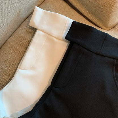 Women's Shorts Mooyufon Black Shorts Women Harajuku Elegance High Waisted Shorts A-Line Slim Casual Hot Girl Straight Pants Sexy