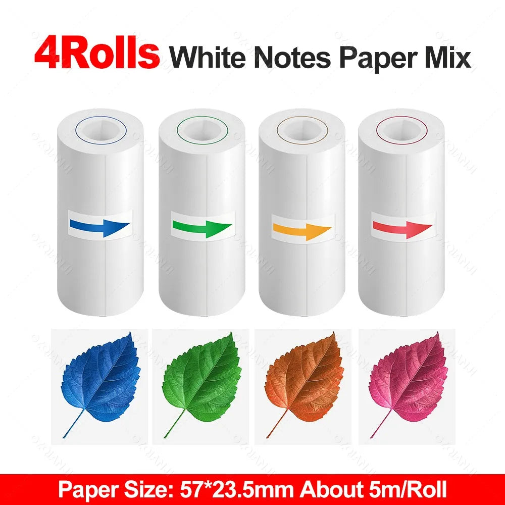 Thermal Printer Papers 57mm Color Papers for Camera Instant Print Kids Camera Printing Inkless Mini Portable Photo Printer