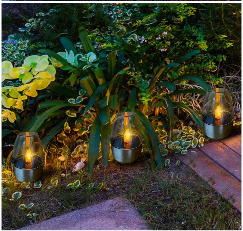 LED Solar Candles Light Flameless Rechargeable Night Light For Wedding Party Garden Decor, Outdoor Waterproof Solar Candles Lamp