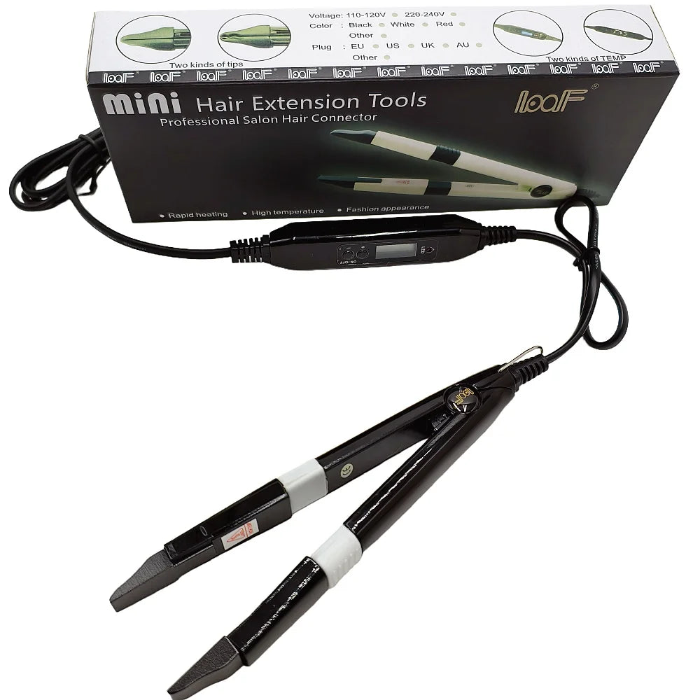 Loof Professional Nueva Tenacilla de Fusión para Extensiones de Cabello con Temperatura Ajustable hasta 220℃, Mini Punta Calentadora Inteligente, Herramienta de Unión de Queratina