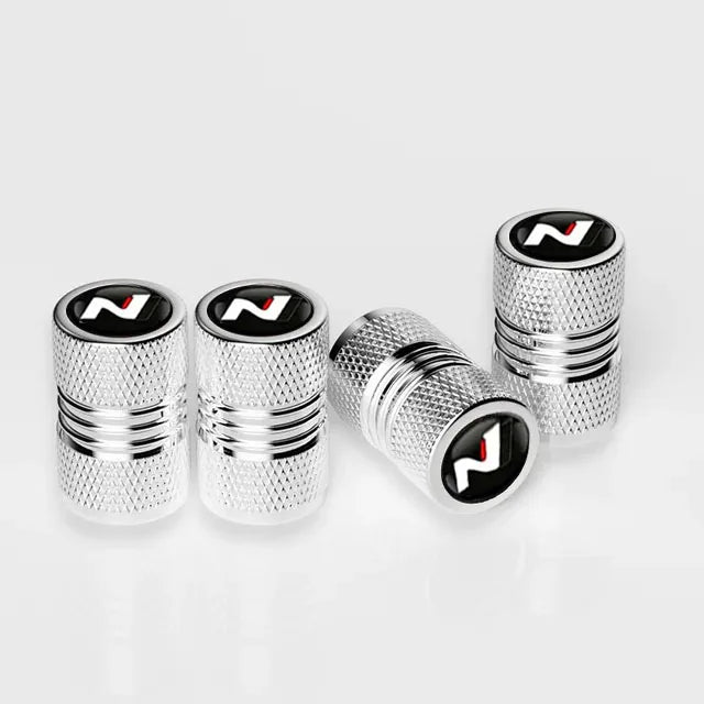 4Pcs Car Wheel Tire Valve Caps Air Stem Covers For N Line Sonata Tucson Azera Elantra Veloster Kona Santa Accessories
