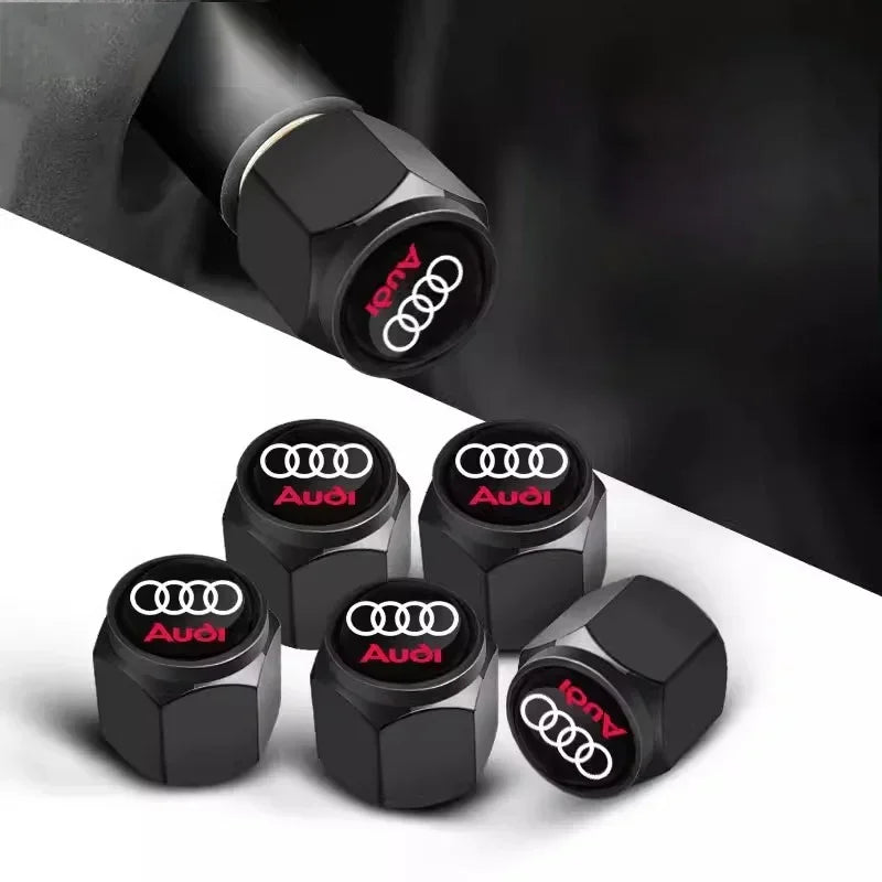 4PCS is suitable for metal wheels, tires, valve markings, and modified accessories of Audi RS SLine S TT A3 A4 A5 A7 A8 A1 A2 A6