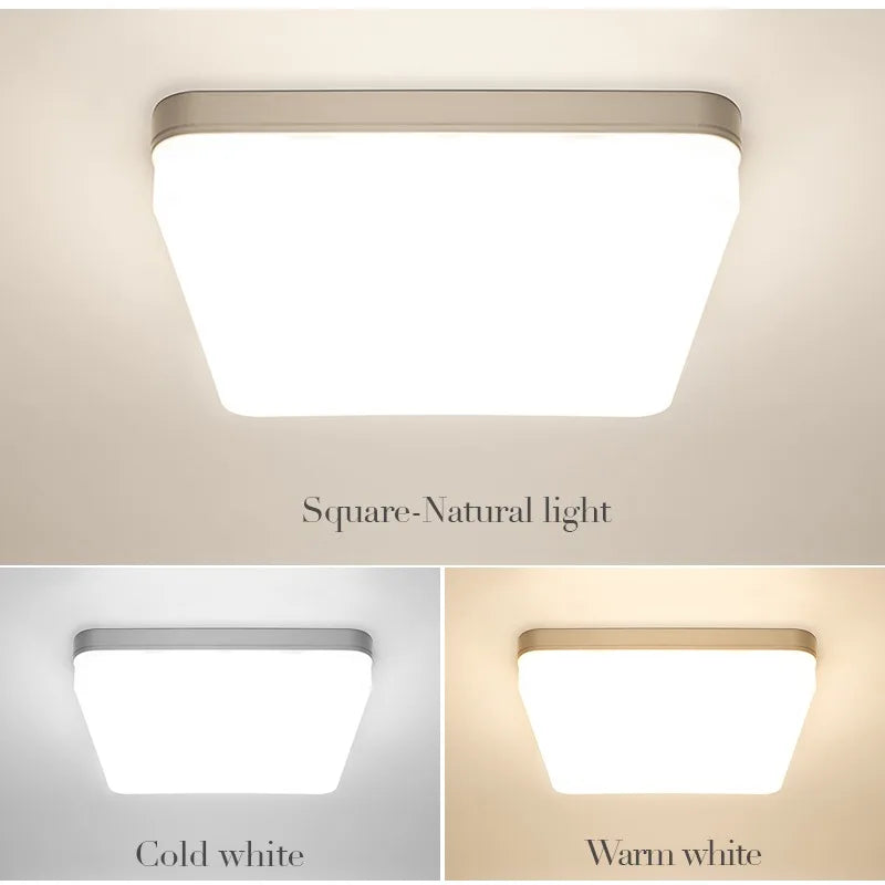 Square Led ceiling lamp, bedroom lighting, Neutral white, cold white, warm white, 48W 36W 24W 18W led ceiling light room, MARPOU