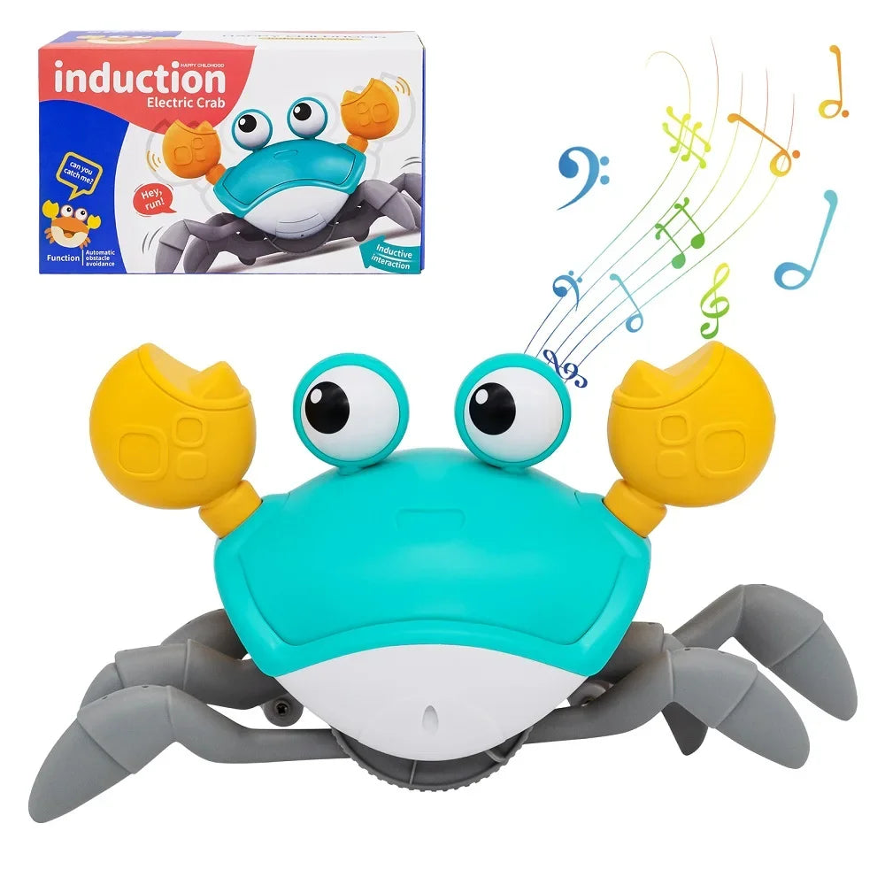 Kids Induction Escape Crab Octopus Crawling Toy Baby Electronic Pets Musical Toys Toddler Moving Avoid Obstacles Toy No Battery