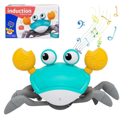 Kids Induction Escape Crab Octopus Crawling Toy Baby Electronic Pets Musical Toys Toddler Moving Avoid Obstacles Toy No Battery