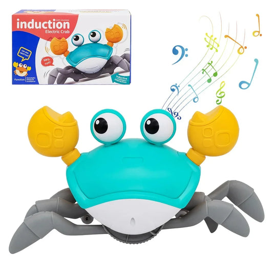 Kids Induction Escape Crab Octopus Crawling Toy Baby Electronic Pets Musical Toys Toddler Moving Avoid Obstacles Toy No Battery