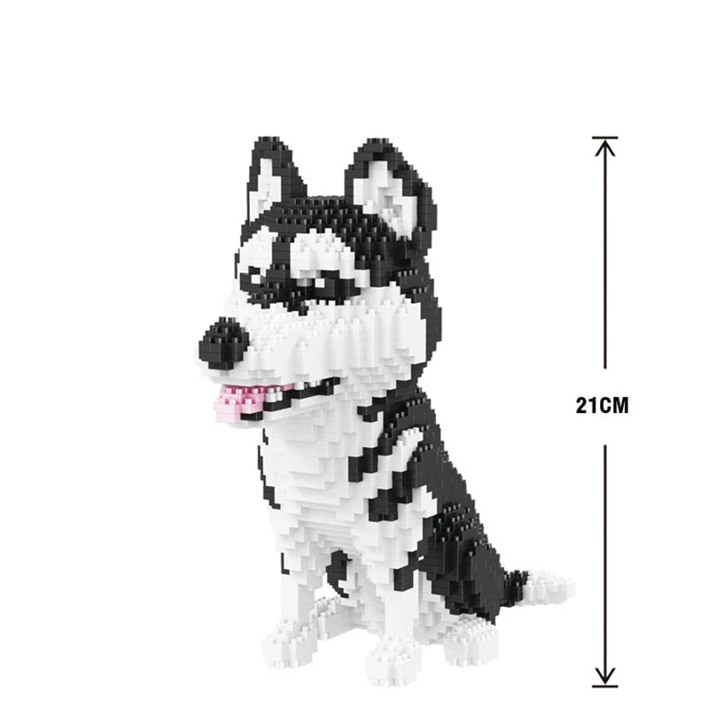 Cartoon Animal Building Blocks Creative Pet Dog And Cat Assembly Toy DIY Educational Puzzle Parent-Child Interactive Toy Cartoon