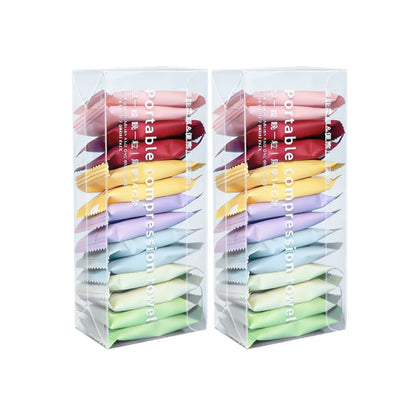 7/14 toallas desechables portátiles de viaje, toallitas cuadradas comprimidas de belleza para limpieza facial engrosadas para higiene sobre la marcha