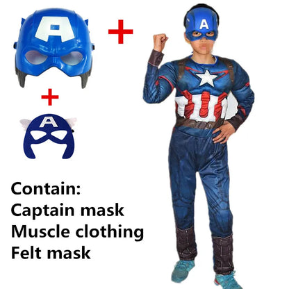 Boys Girls Superhero Costume Movie Characters Cosplay Jumpsuit with Halloween Mask Party Cosplay Outfit for Holiday Dress Up